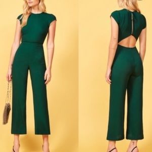 Reformation Mayer Jumpsuit in Emerald